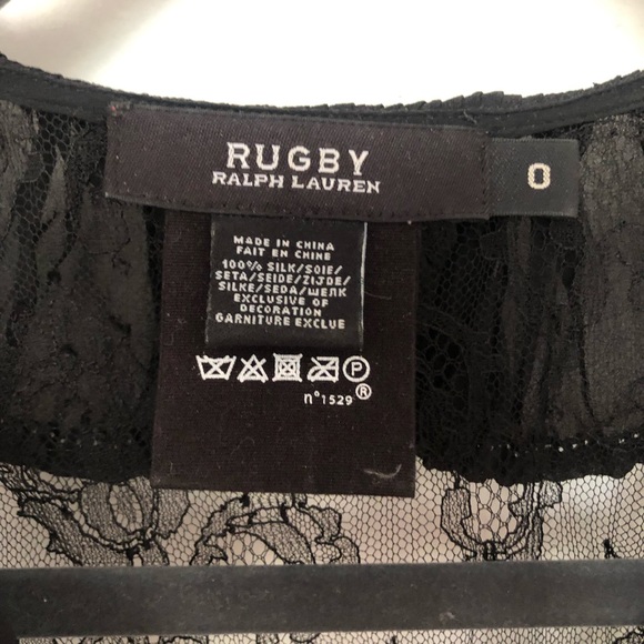 Rugby Ralph Lauren 100% Silk ruffle top - 0/XS - Picture 4 of 4